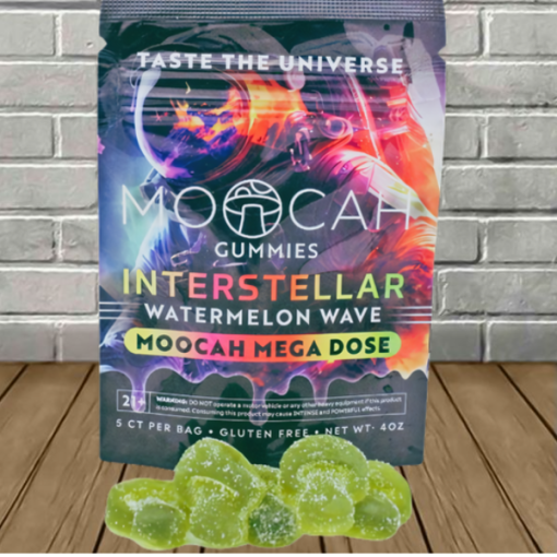 MOOCAH Mega Dose Interstellar Watermelon Wave Gummies