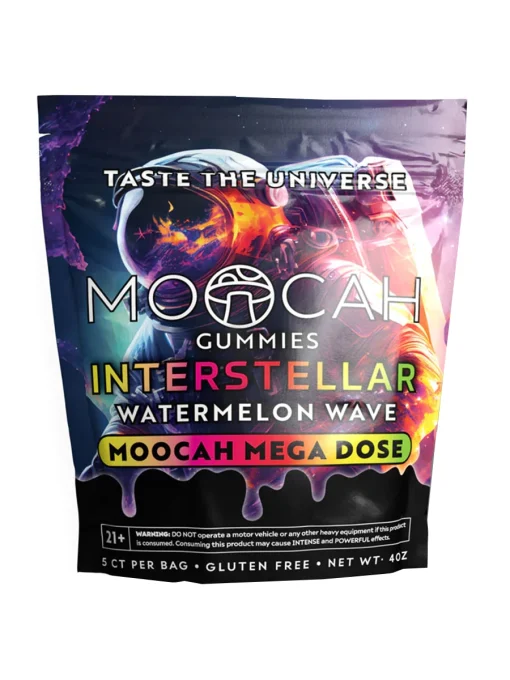 MOOCAH Mega Dose Interstellar Watermelon Wave Gummies