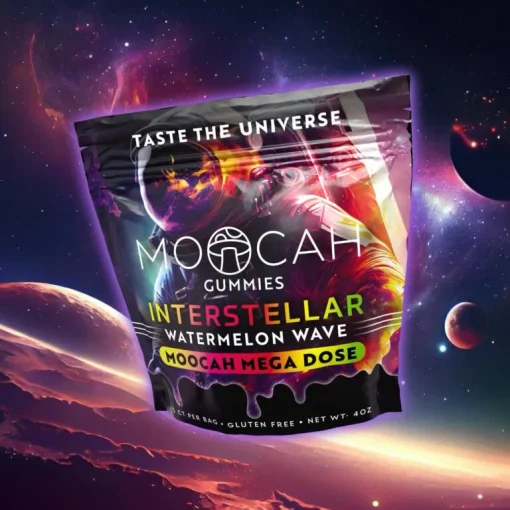 MOOCAH Mega Dose Interstellar Watermelon Wave Gummies