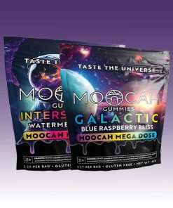MOOCAH Mega Dose Galactic Blue Raspberry Bliss Gummies