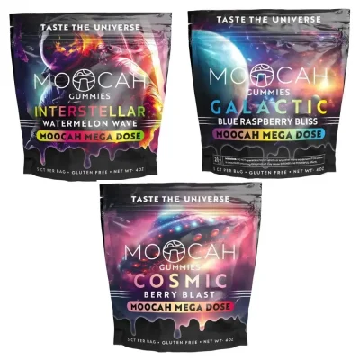 MOOCAH Mega Dose Interstellar Watermelon Wave Gummies